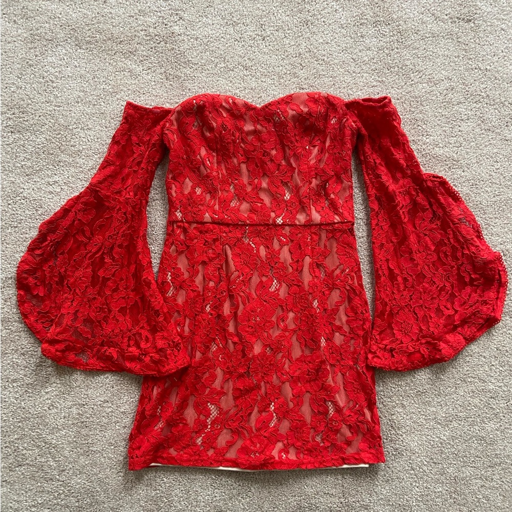 Lulu’s Red Lace Dress
